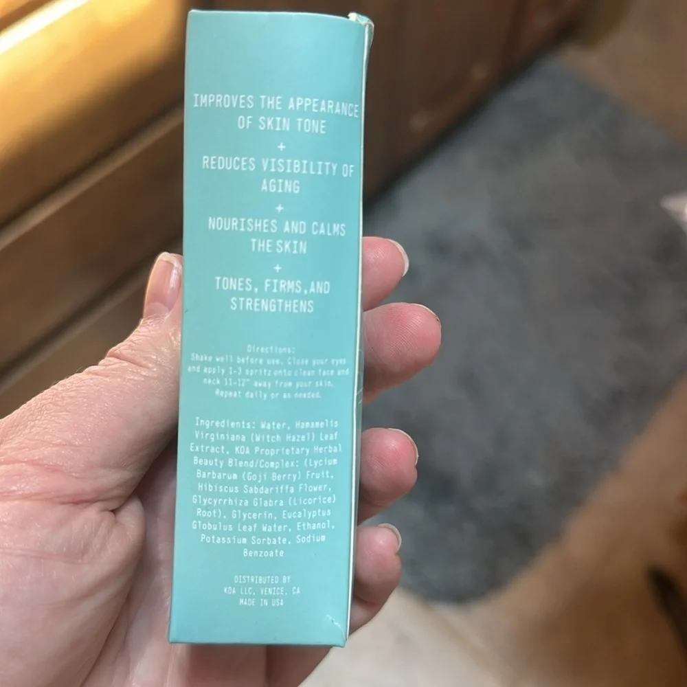 NIB KOA LIFE Mist Me Rejuvenating Toner 1oz Hydrating Facial Mist Witch Hazel